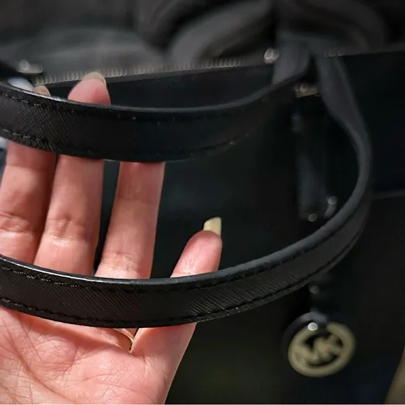 Michael Kors Black leather Tote Bag shoulder bag like new ❌80% OFF SALE❌ - Picture 13 of 16